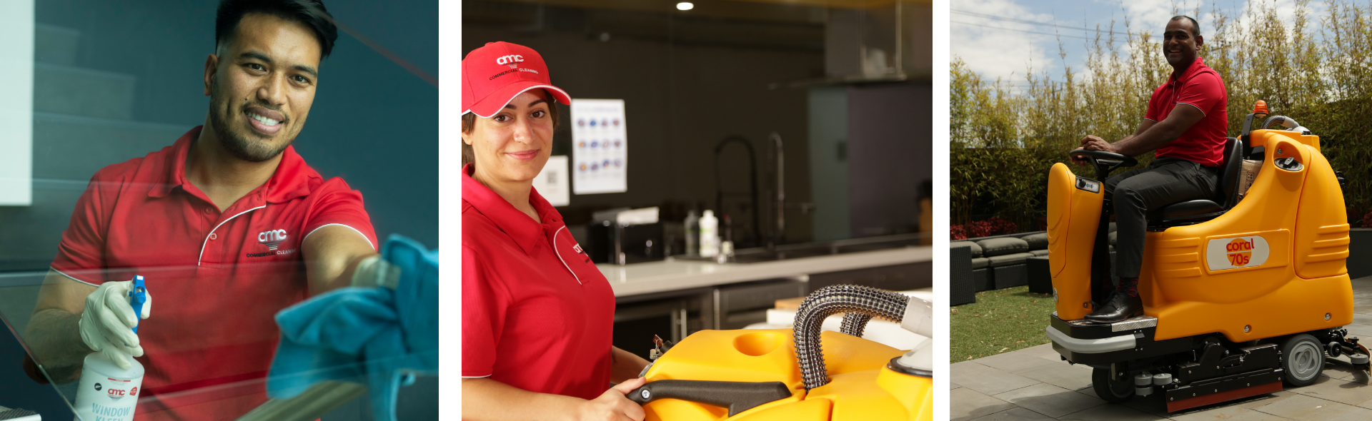 AMC cleaners providing industrial cleaning services window cleaning, floor scrubbing. surface disinfection